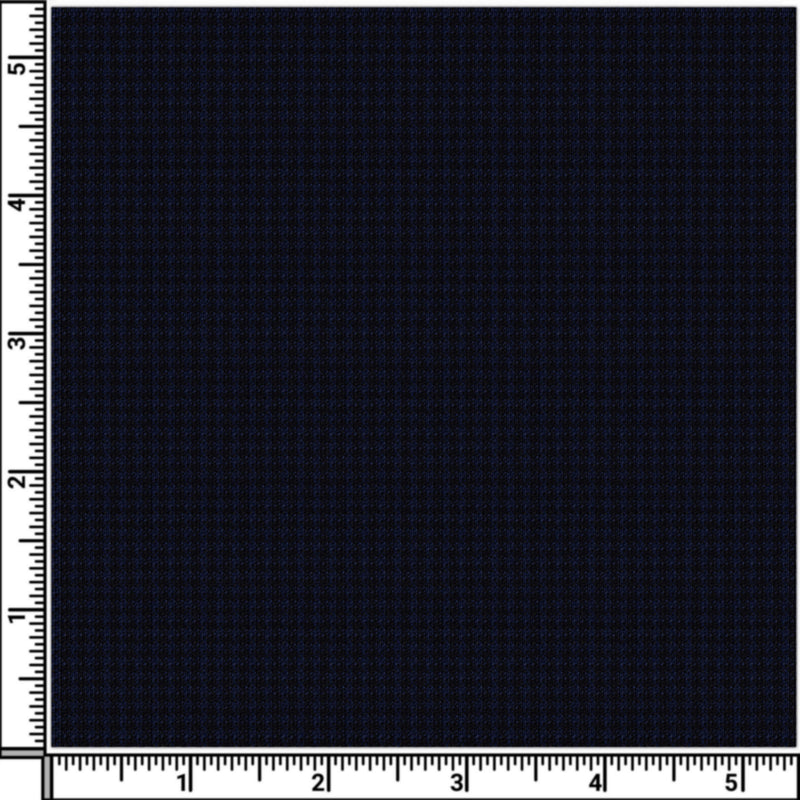 Image of a Midnight-Blue & Black Worsted Houndstooth Merino Wool Blazers Fabric