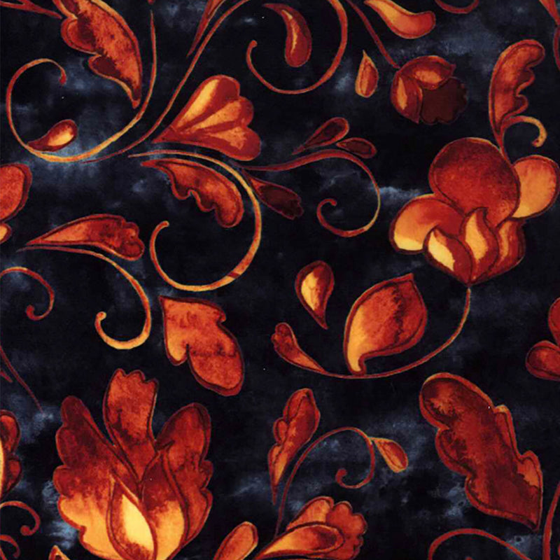 Image of a Black & Brown Satin Prints Poly Viscose Lining Fabric