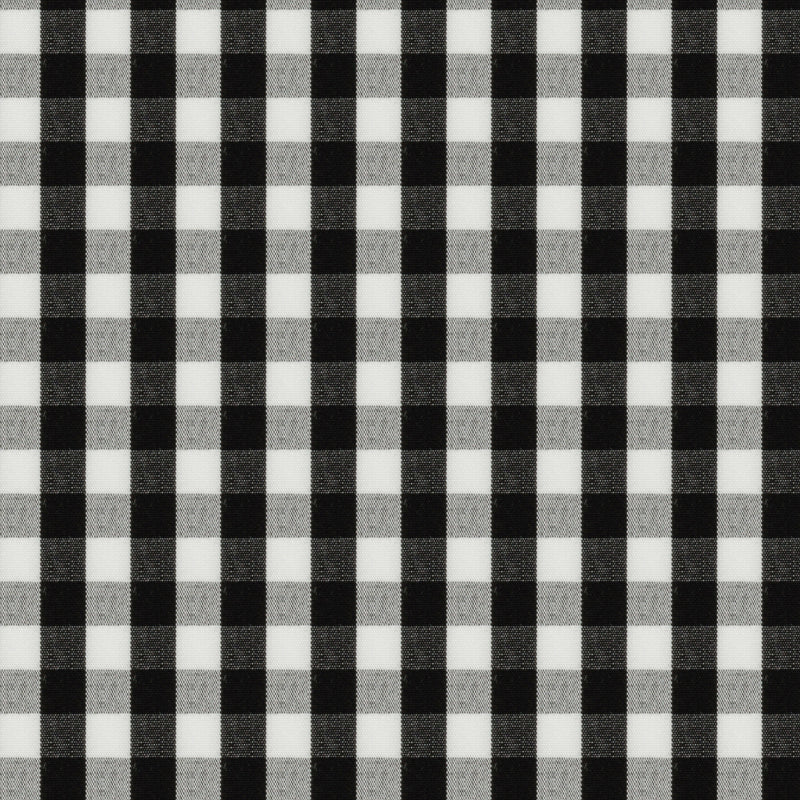 Image of a Black & White Poplin Checks Giza Cotton Shirting Fabric