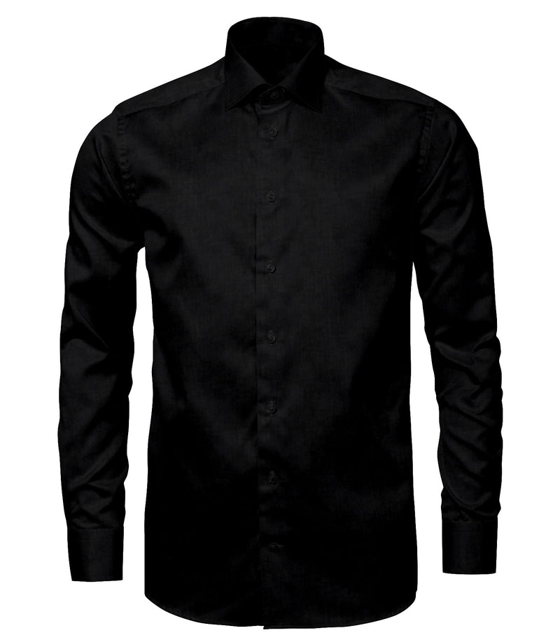 Image of a Black Oxford Solids Linen Shirting Fabric