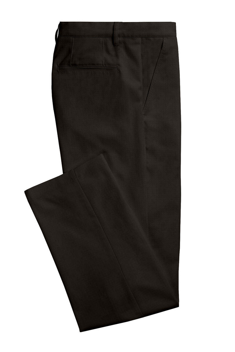 Image of a Black Poplin Solids Cotton Stretch Chinos Fabric