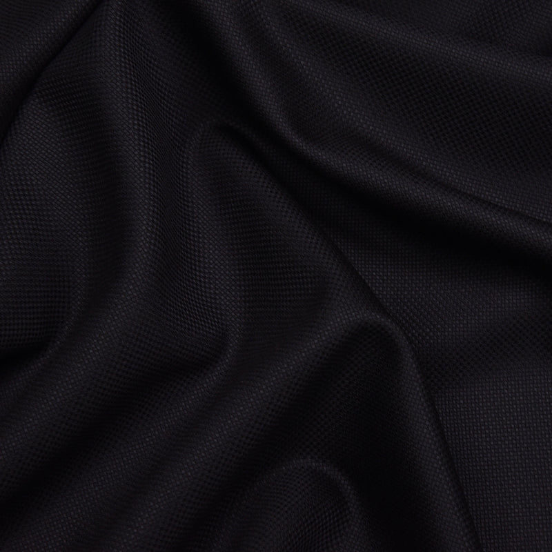 Image of a Black Worsted Micropattern Merino Wool Blazers Fabric