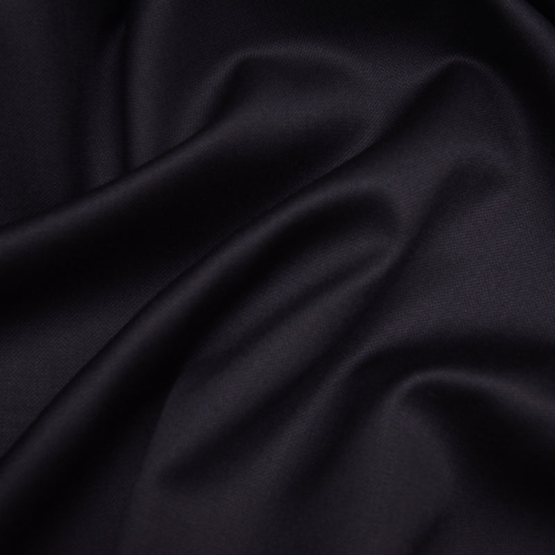 Image of a Black Worsted Solids Merino Wool Pants Fabric