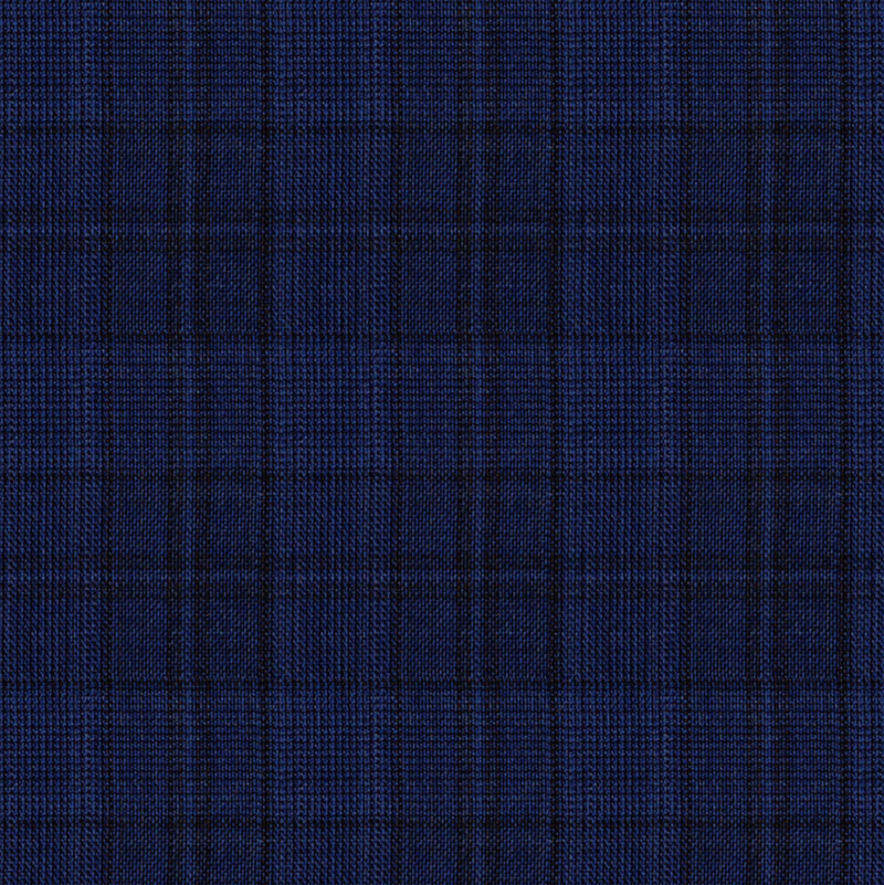 Image of a Blue & Burgundy Worsted Checks Merino Wool Blazers Fabric