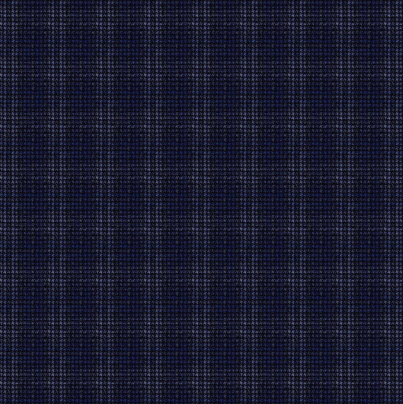 Image of a Blue & Mid-Blue Worsted Checks Merino Wool Blazers Fabric