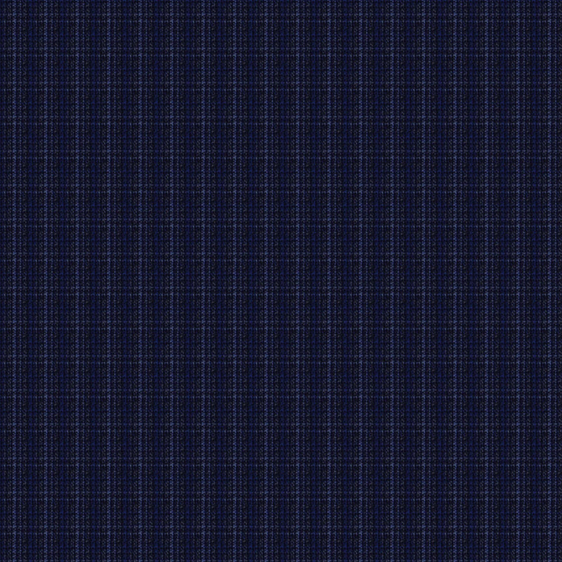 Image of a Blue & Mid-Blue Worsted Checks Merino Wool Pants Fabric