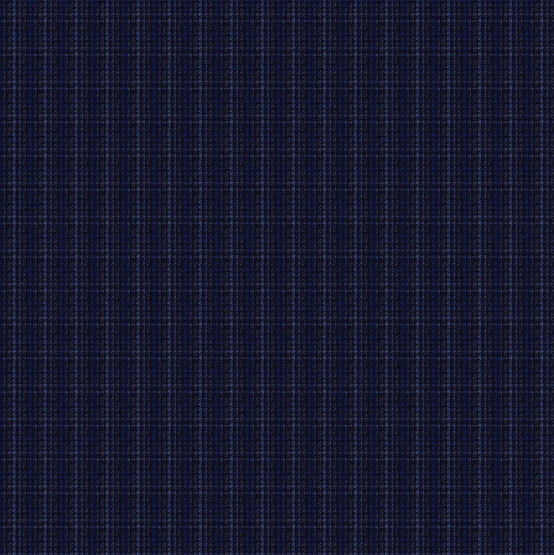Image of a Blue & Mid-Blue Worsted Checks Merino Wool Suiting Fabric