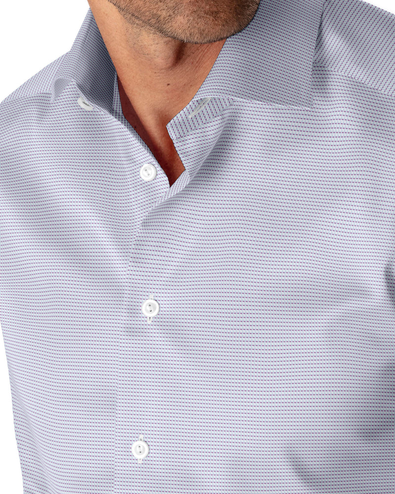 Image of a Blue & Purple Twill Micropattern Giza Cotton Shirting Fabric