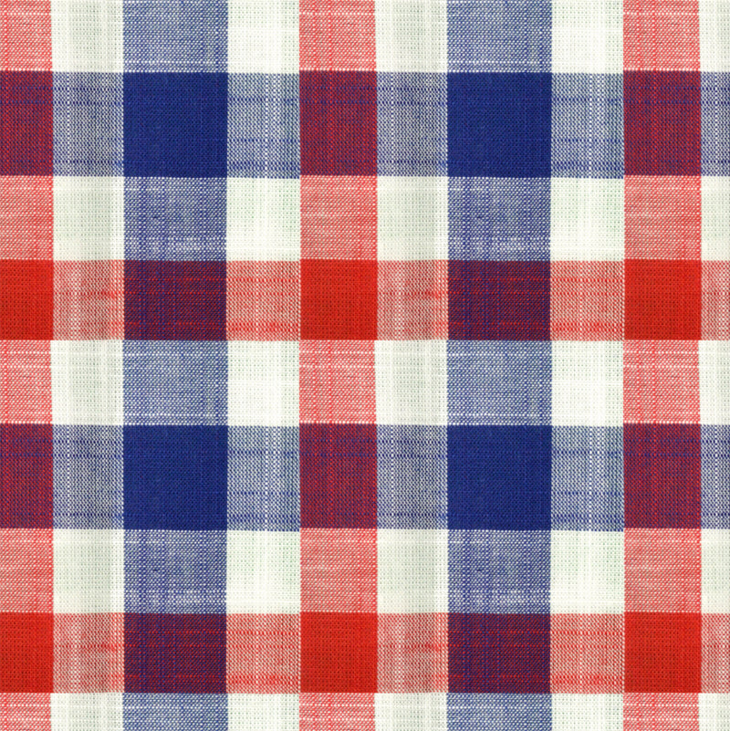 Image of a Blue & Red Oxford Checks Cotton Linen Blend Shirting Fabric