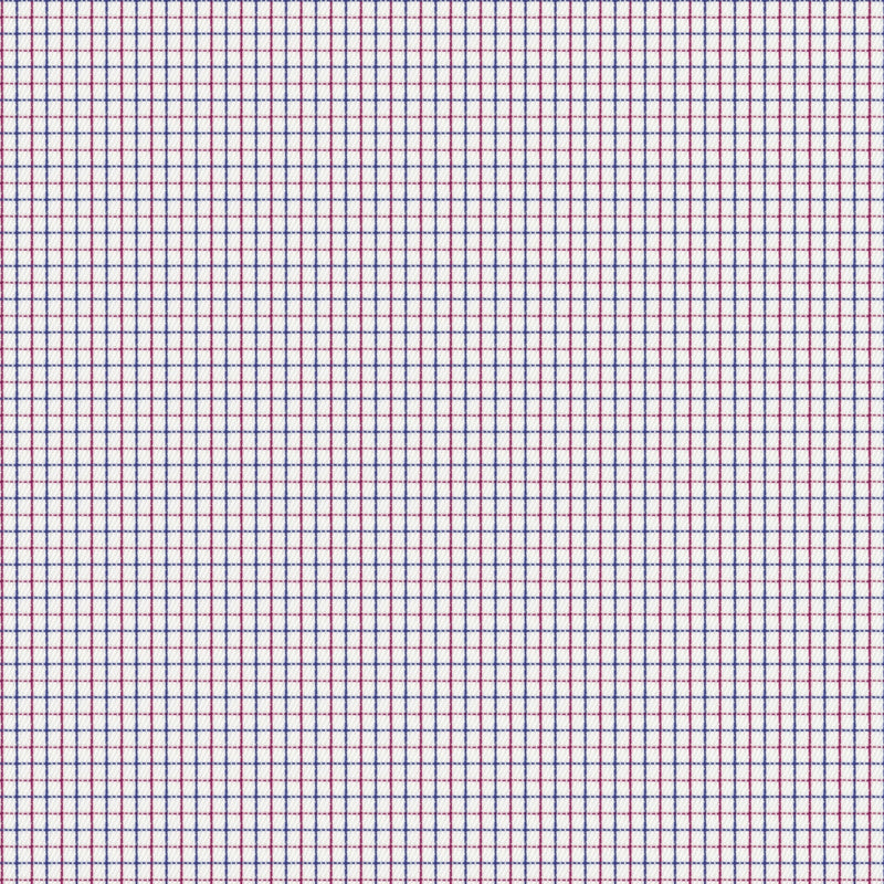 Image of a Blue & Red Twill Checks Giza Cotton Shirting Fabric