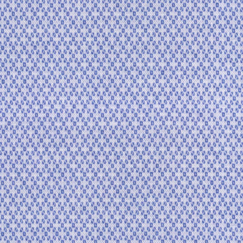 Image of a Blue & White Knit Micropattern Giza Cotton Shirting Fabric