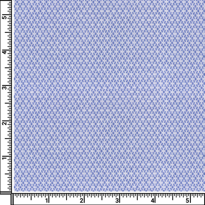 Image of a Blue & White Knit Micropattern Giza Cotton Shirting Fabric