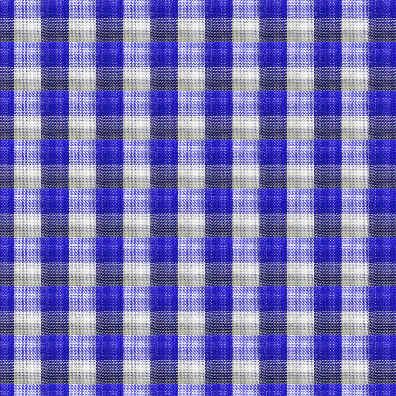 Image of a Blue & White Oxford Checks Cotton Linen Blend Shirting Fabric