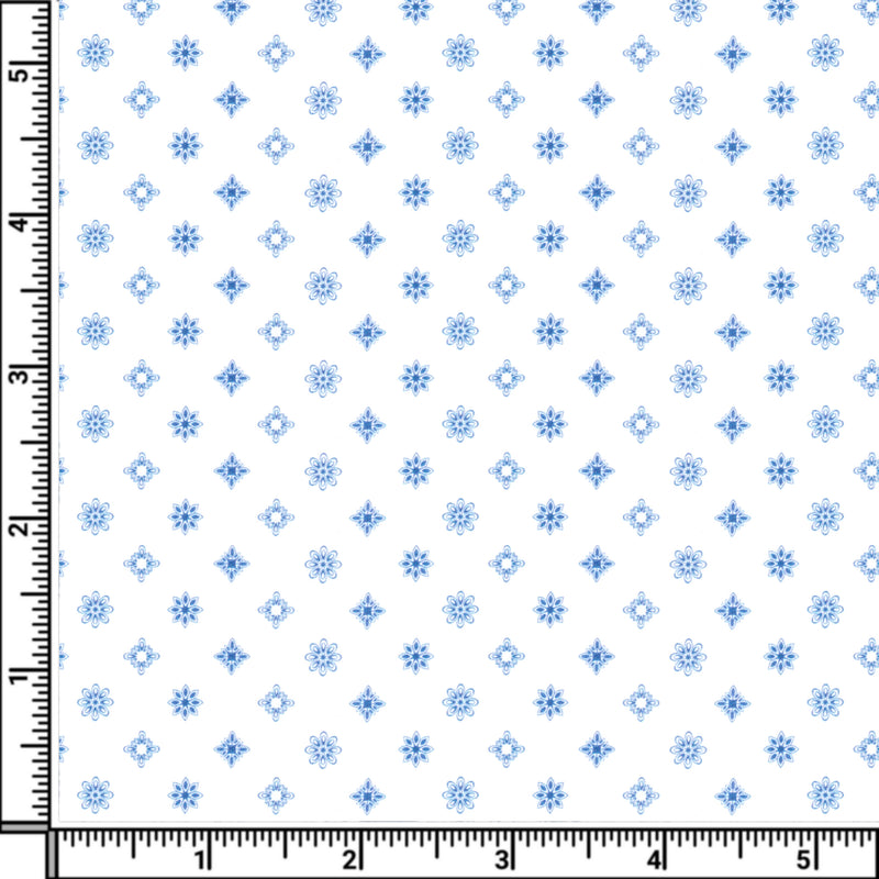 Image of a Blue & White Poplin Prints Giza Cotton Shirting Fabric