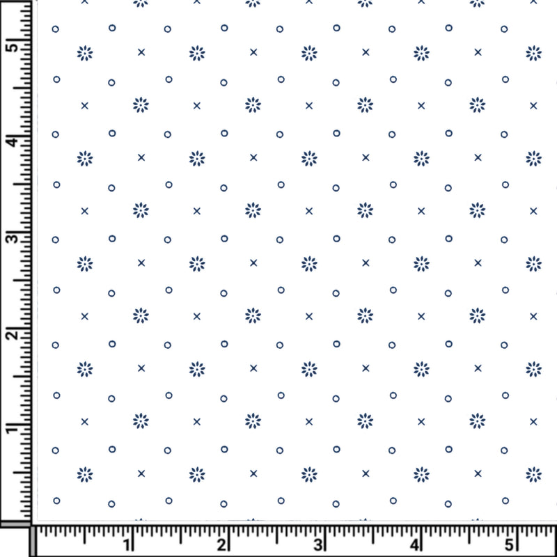 Image of a Blue & White Poplin Prints Giza Cotton Shirting Fabric