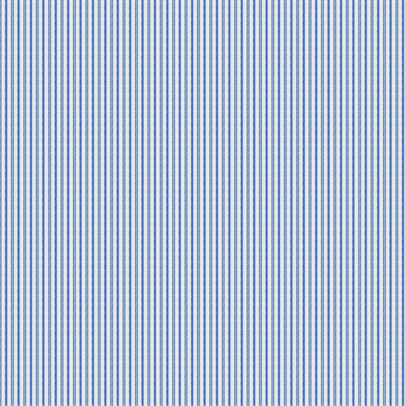 Image of a Blue & White Poplin Stripes Giza Cotton Shirting Fabric