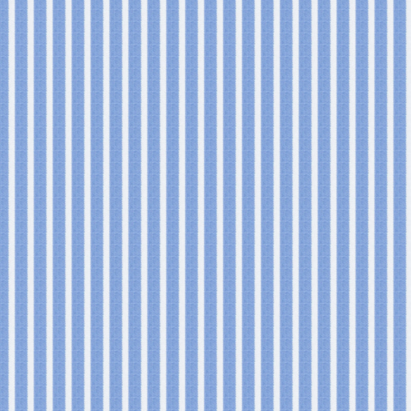 Image of a Blue & White Poplin Stripes Giza Cotton Shirting Fabric