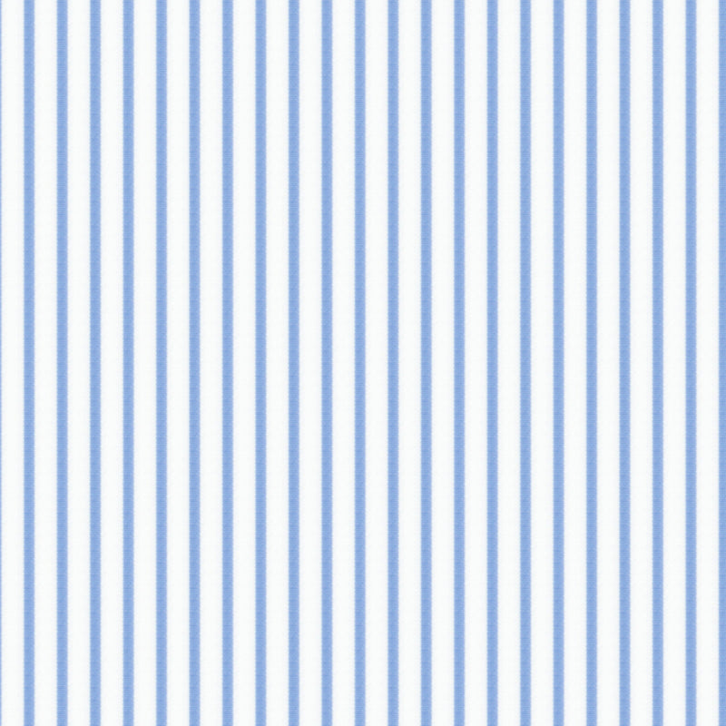 Image of a Blue & White Poplin Stripes Giza Cotton Shirting Fabric