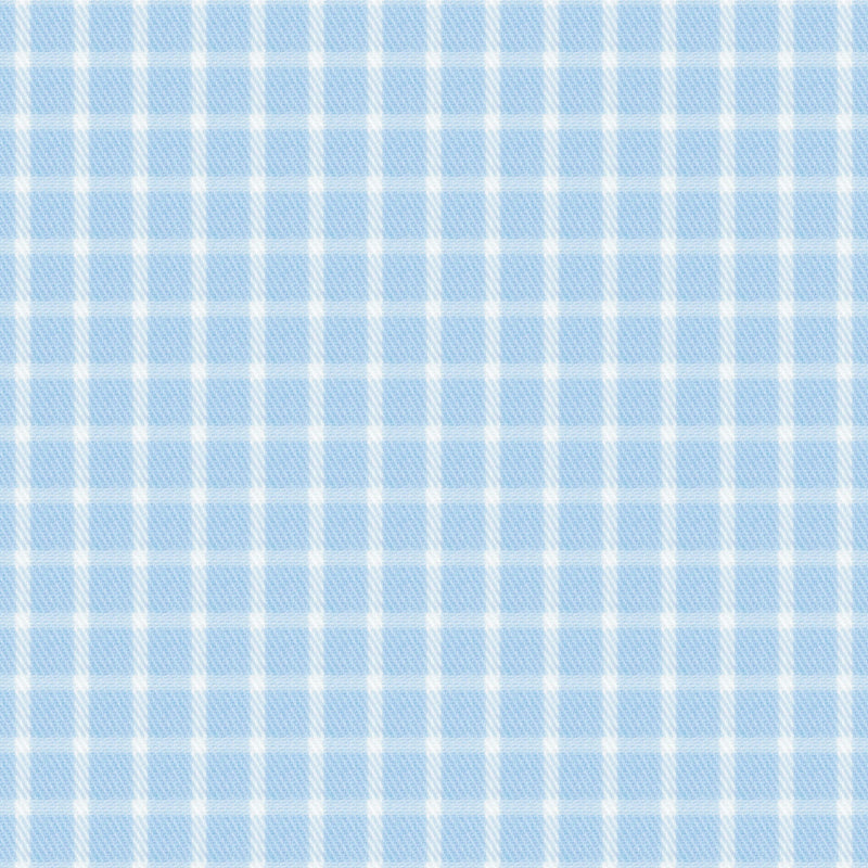 Image of a Blue & White Twill Checks Giza Cotton Shirting Fabric