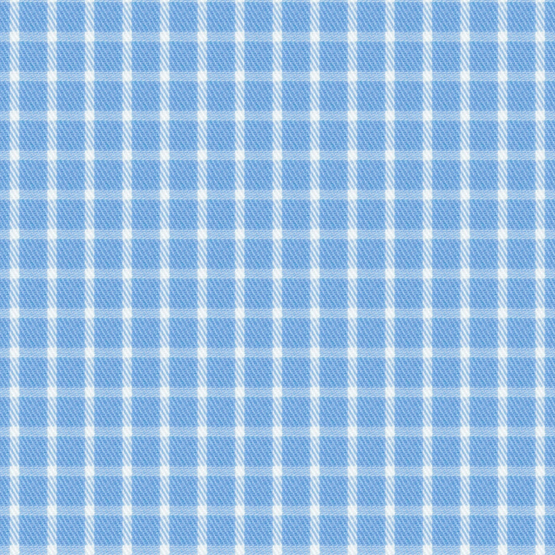 Image of a Blue & White Twill Checks Giza Cotton Shirting Fabric