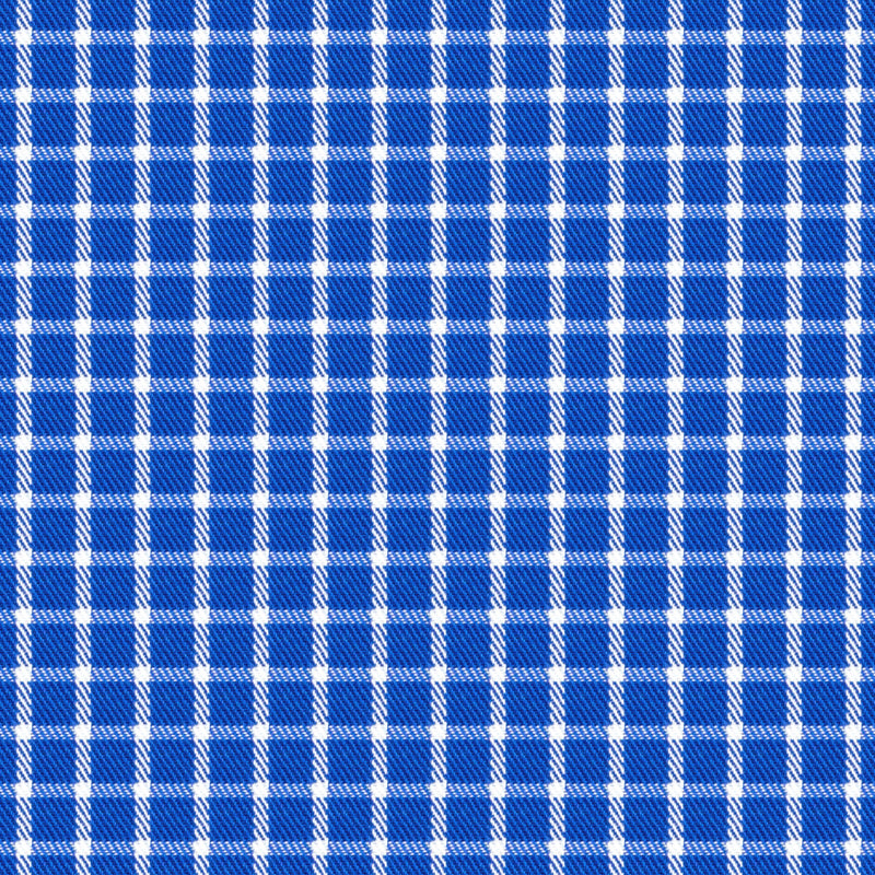 Image of a Blue & White Twill Checks Giza Cotton Shirting Fabric