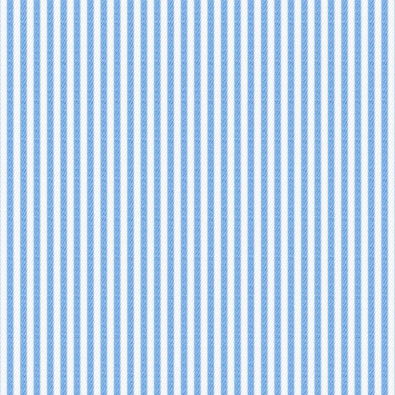 Image of a Blue & White Twill Stripes Giza Cotton Shirting Fabric