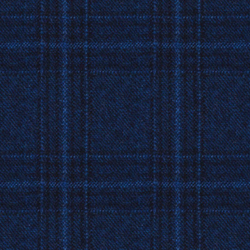 Image of a Blue Flannel Checks Merino Wool Blazers Fabric