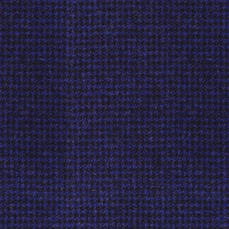 Image of a Blue Flannel Houndstooth Merino Wool Blazers Fabric