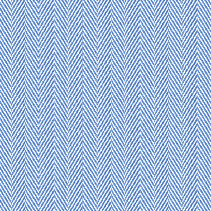 Image of a Blue Herringbone Micropattern Giza Cotton Shirting Fabric