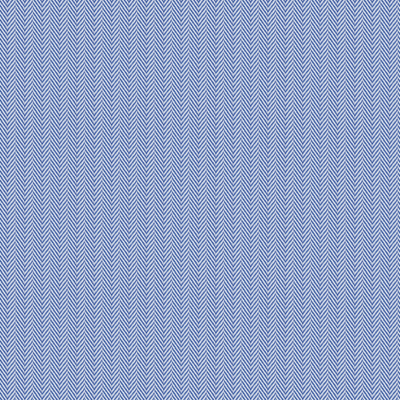 Image of a Blue Herringbone Micropattern Giza Cotton Shirting Fabric