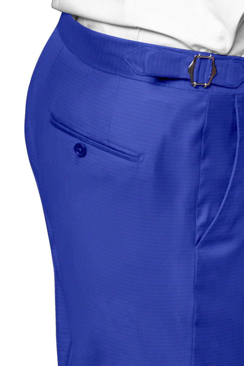 Image of a Blue Poplin Solids Cotton Stretch Chinos Fabric