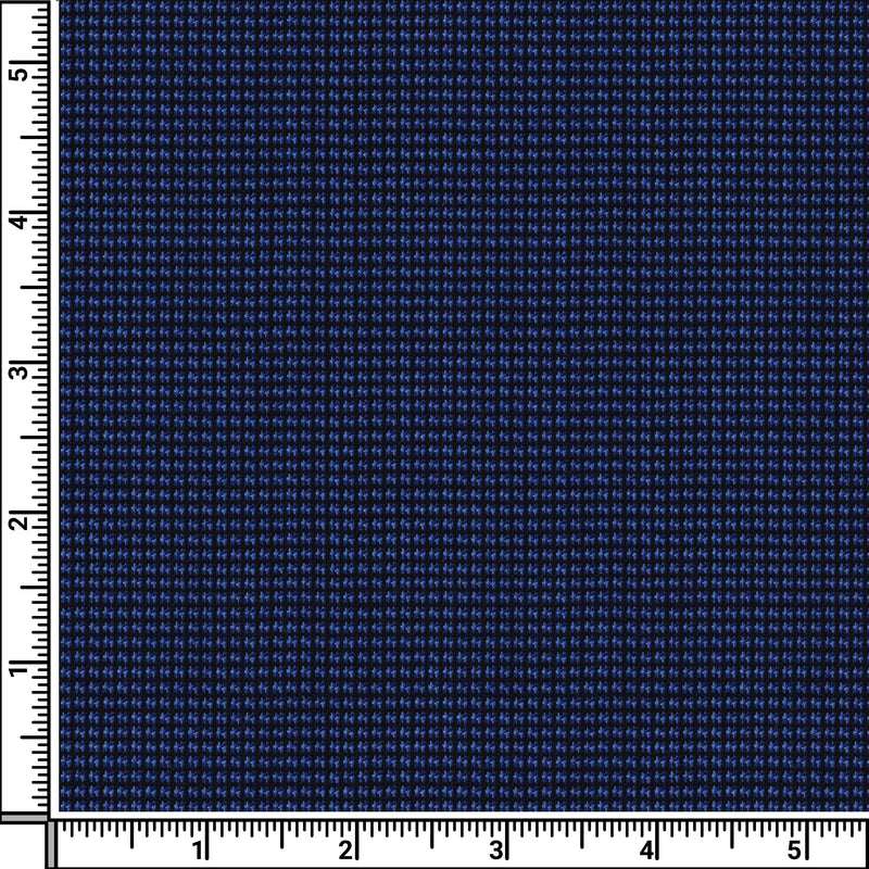 Image of a Blue Worsted Checks Merino Wool Suiting Fabric