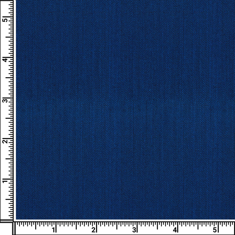 Image of a Blue Worsted Herringbone Merino Wool Pants Fabric