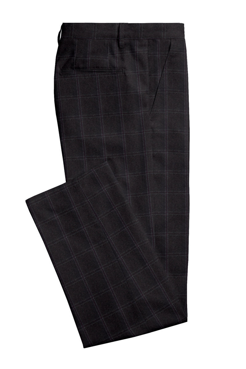 Image of a Brown Flannel Checks Merino Wool Pants Fabric