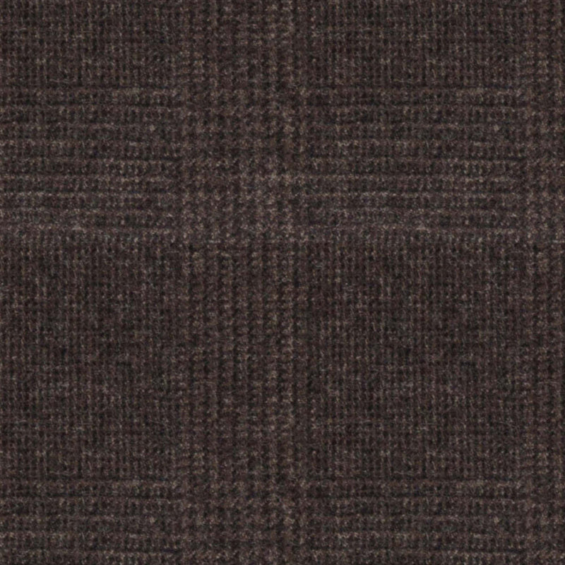 Image of a Brown Flannel Checks Merino Wool Suiting Fabric