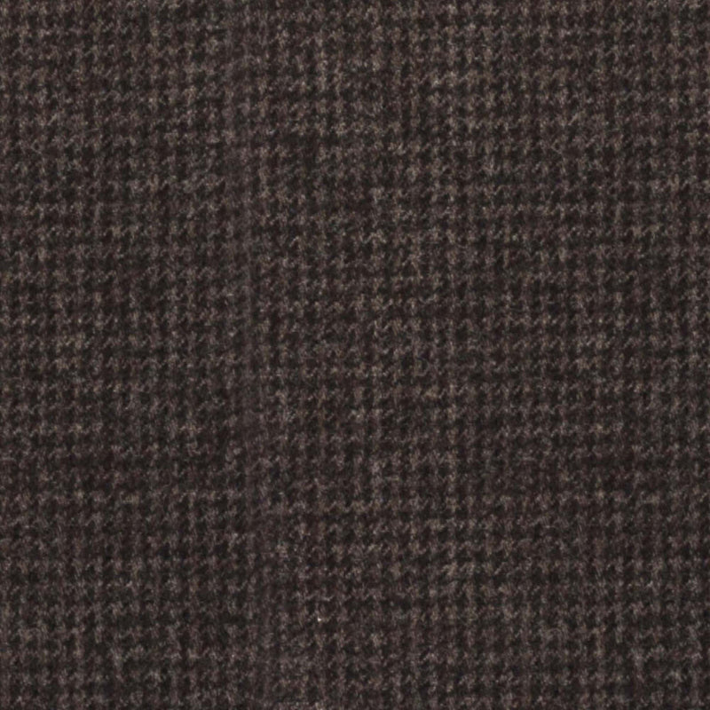 Image of a Brown Flannel Houndstooth Merino Wool Pants Fabric