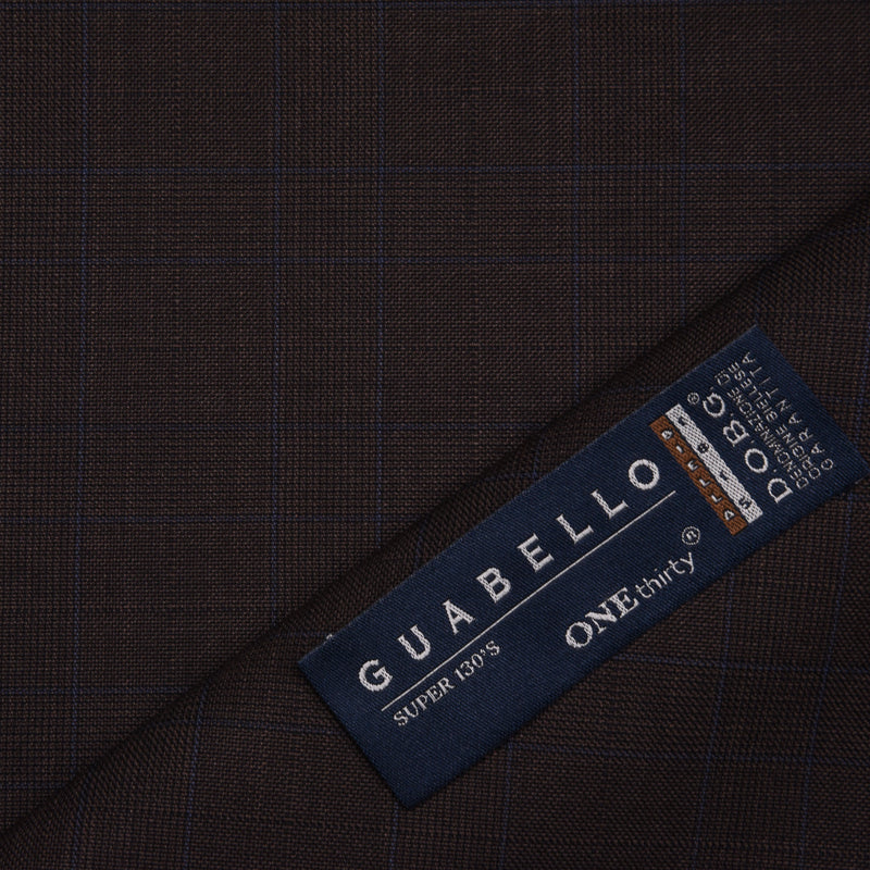 Image of a Brown Worsted Checks Merino Wool Blazers Fabric