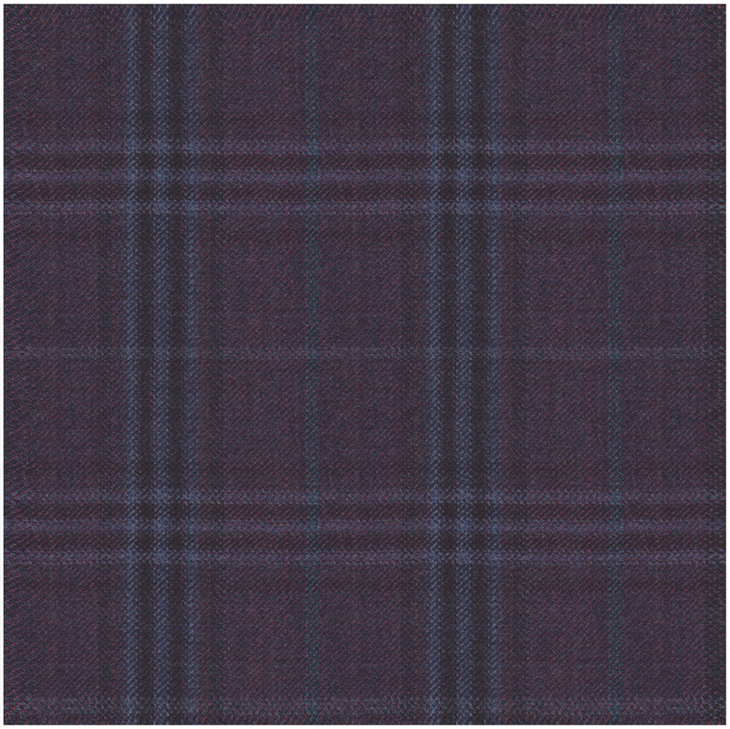 Image of a Burgundy & Black Worsted Checks Merino Wool Blazers Fabric