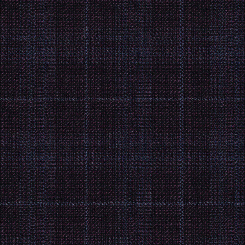 Image of a Burgundy & Sky-Blue Worsted Checks Merino Wool Blazers Fabric