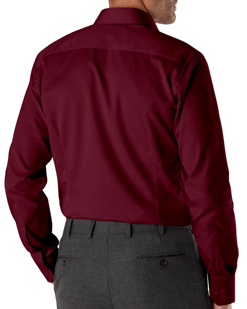 Image of a Burgundy Poplin Solids Cotton Stretch Shirting Fabric