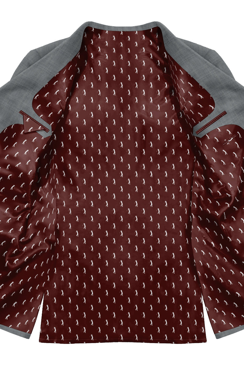 Image of a Burgundy Satin Prints Poly Viscose Lining Fabric