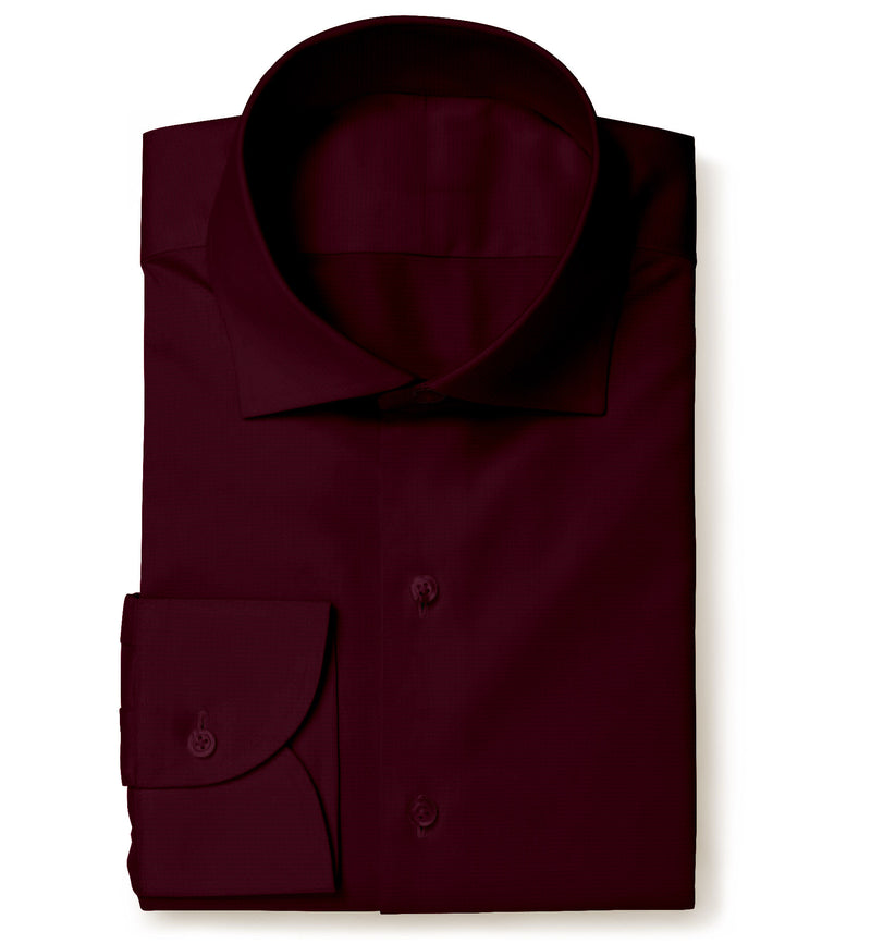 Image of a Burgundy Satin Solids Cotton Stretch Shirting Fabric