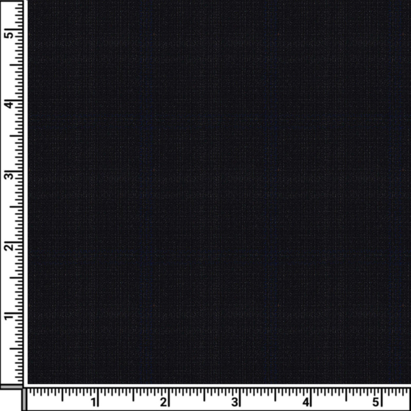 Image of a Charcoal & Blue Worsted Checks Merino Wool Blazers Fabric