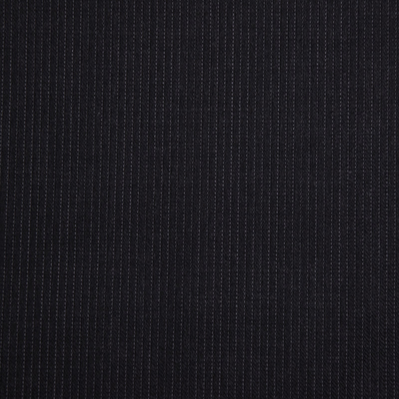 Image of a Charcoal & White Worsted Stripes Merino Wool Suiting Fabric