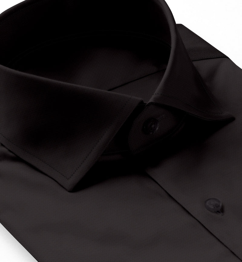 Image of a Charcoal Satin Solids Giza Cotton Shirting Fabric