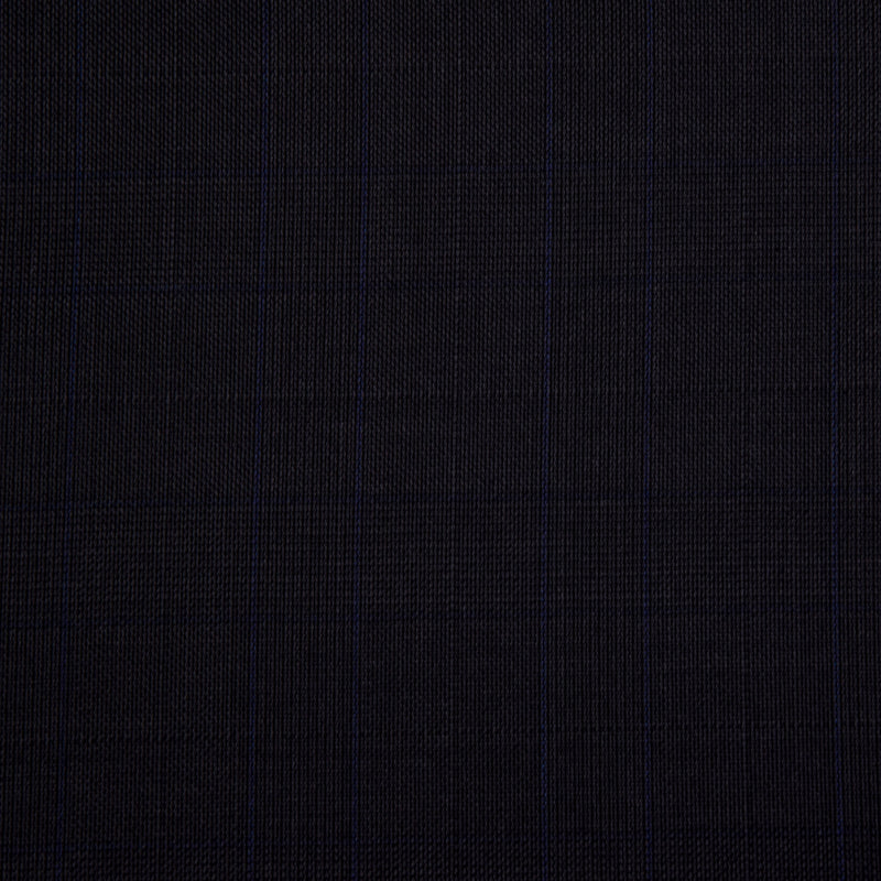 Image of a Charcoal Worsted Checks Merino Wool Pants Fabric