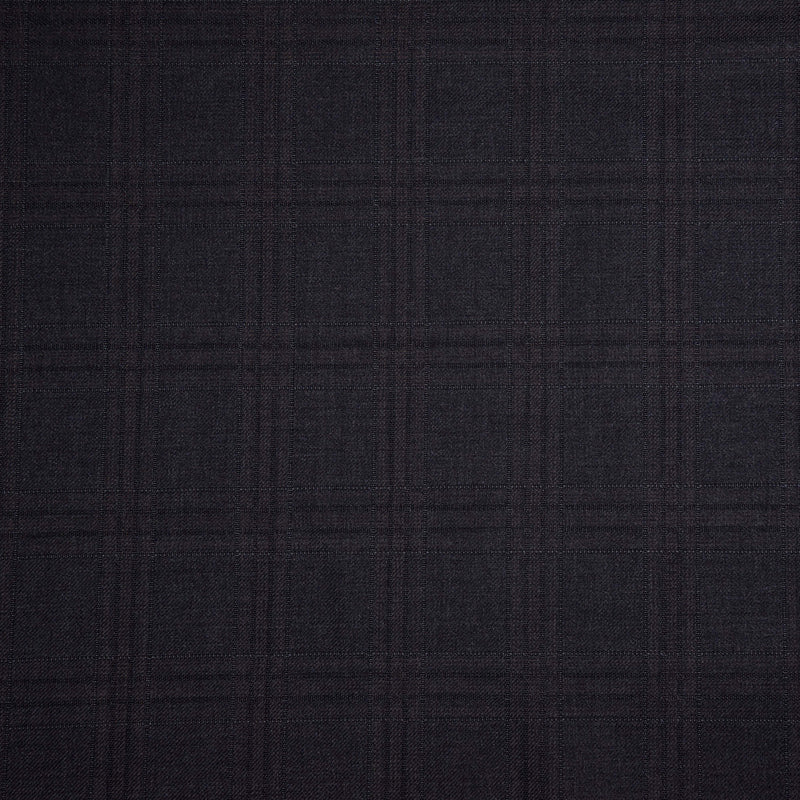 Image of a Charcoal Worsted Checks Merino Wool Pants Fabric