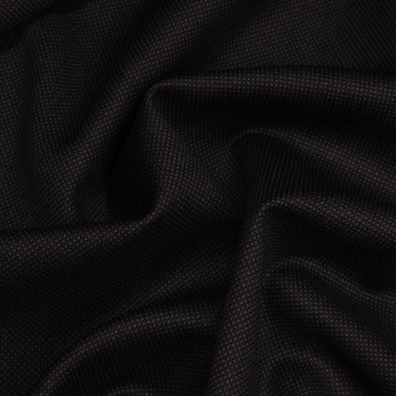 Image of a Charcoal Worsted Micropattern Merino Wool Pants Fabric