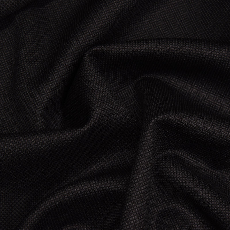 Image of a Charcoal Worsted Micropattern Merino Wool Suiting Fabric