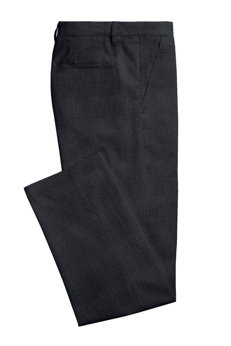 Image of a Charcoal Worsted Sharkskin Merino Wool Pants Fabric